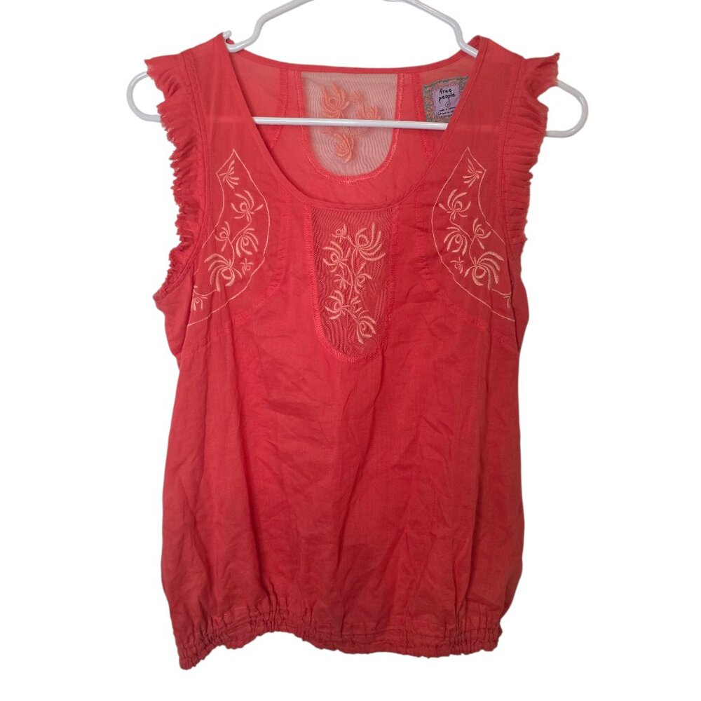 Free People Coral Sleeveless  Top